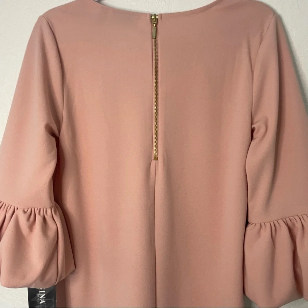 NWT Nina Leonard Blush Midi Dress. Size Medium - Picture 5 of 7